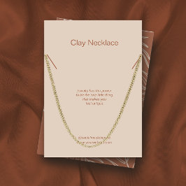 Leaf Terracotta Juwelier Necklace Display Card