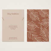 Leaf Terracotta Juwelier Necklace Display Card (Vorne & Hinten)