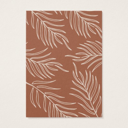 Leaf Terracotta Juwelier Necklace Display Card (Rückseite)