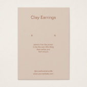 Leaf Terracotta Schmuck Earring Display Card (Vorderseite)