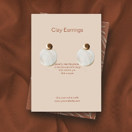 Leaf Terracotta Schmuck Earring Display Card