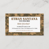 Leaf Texture Camouflage Visitenkarte (Rückseite)