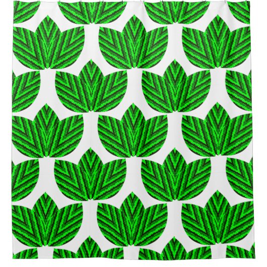 Leaf Trios Duschvorhang (Vorderseite)