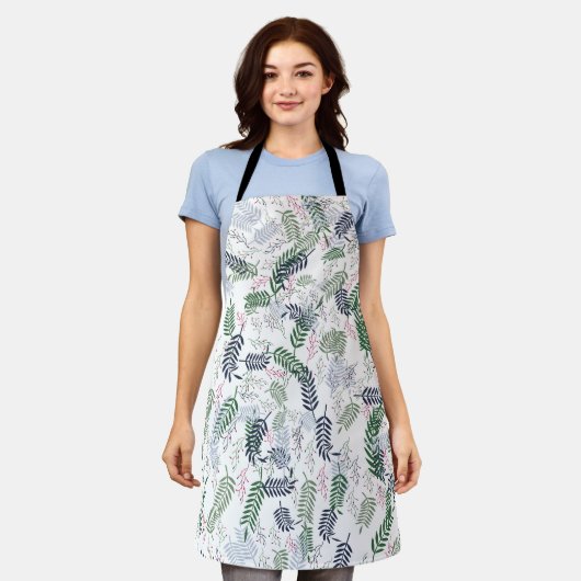 Leaf und Blume Schürze (Getragen)