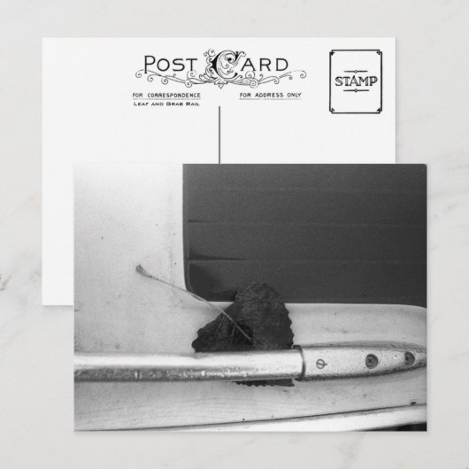 Leaf und Grab Rail Postkarte (Vorne/Hinten)