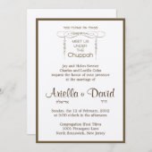 Leaf Verlasse Chuppah Jewish Hebrew Wedding Invite Einladung (Vorne/Hinten)