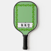 Leaf Vine Border von Kenneth Yoncich Pickleball Schläger (Rückseite)