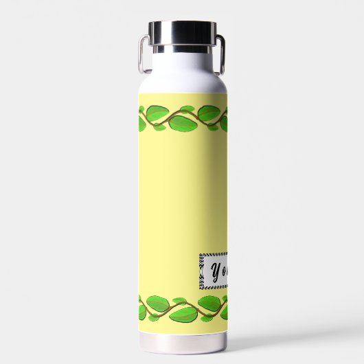 Leaf Vine Border von Kenneth Yoncich Trinkflasche (Vorne)