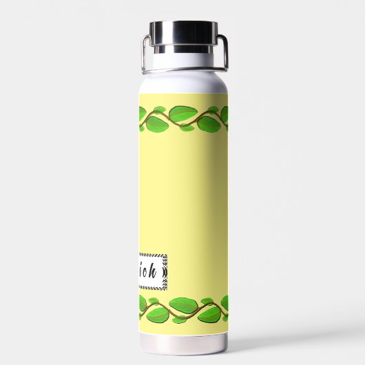 Leaf Vine Border von Kenneth Yoncich Trinkflasche (Rückseite)