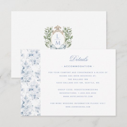 Leaf-Wappen mit Angaben zur Bow Dankeskarte (Vorne/Hinten)