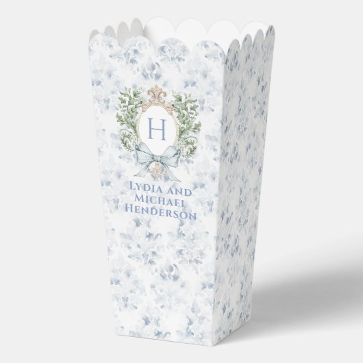 Leaf Wappen mit Bow | Hochzeit Geschenkschachtel (Vorderseite)