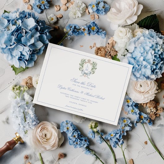 Leaf Wappen mit Bow Save The Date