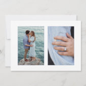 Leaf Wappen mit Bow Save The Date (Rückseite)