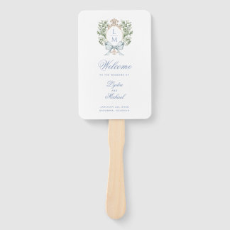 Leaf Wappen Monogram Wedding Program Fächer