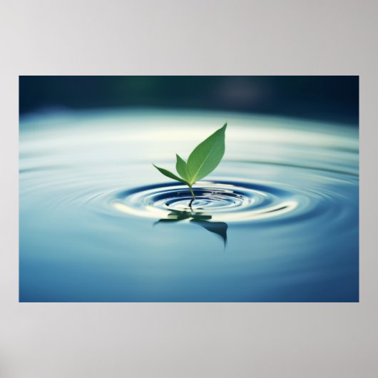 Leaf Wasser Ruhe Friedliche Natur Poster (Vorne)