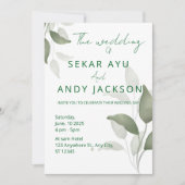 Leaf Wedding Einladung (Vorderseite)