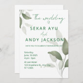 Leaf Wedding Einladung (Vorne/Hinten)