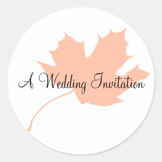 Leaf Wedding Stickers (Vorderseite)