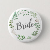 Leaf Wreath Botanische Vegetation | Braut Button (Vorderseite)