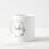 Leaf Wreath Botanische Vegetation | Braut Kaffeetasse (Vorderseite Links)