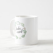 Leaf Wreath Botanische Vegetation | Bridesmaid Kaffeetasse (Vorderseite Links)