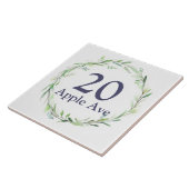 Leaf Wreath Custom House Number Platine Address Si Fliese (Seite)