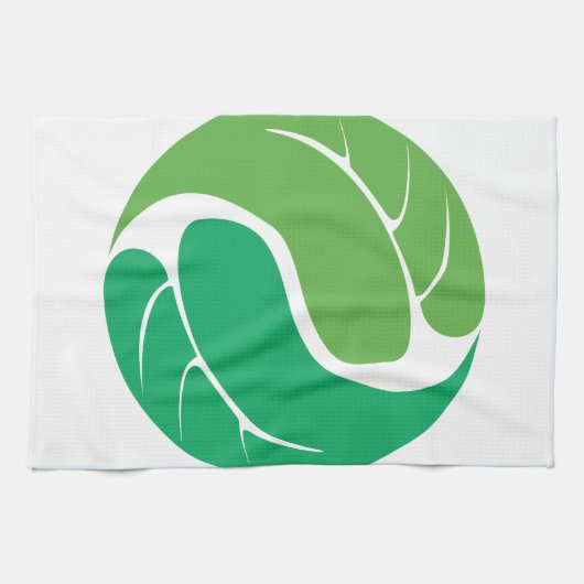 Leaf Yin Yang Handtuch (Horizontal)