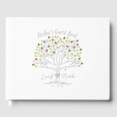 Leaf your Mark Earthy Green Fingerprint Tree Gästebuch (Vorderseite)