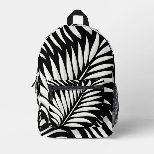 Leaf Zebra Stripes Stil Bedruckter Rucksack (Vorderseite)