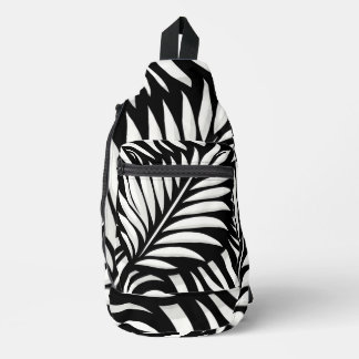 Leaf Zebra Stripes Stil Crossbody Bag