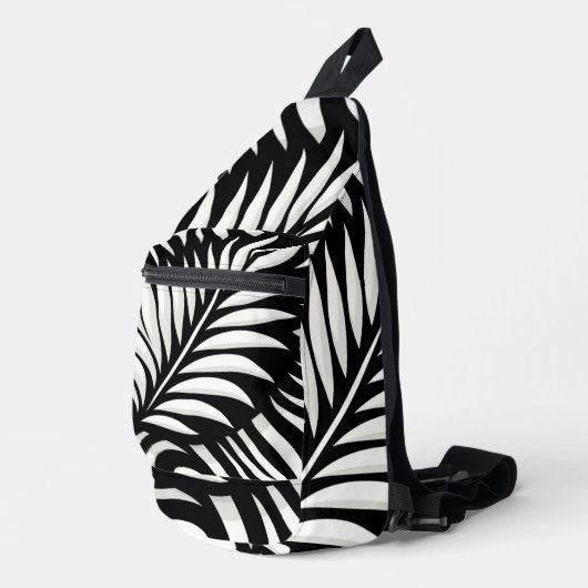Leaf Zebra Stripes Stil Crossbody Bag (Rechte Ecke)