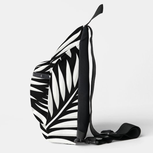 Leaf Zebra Stripes Stil Crossbody Bag (Rechts)