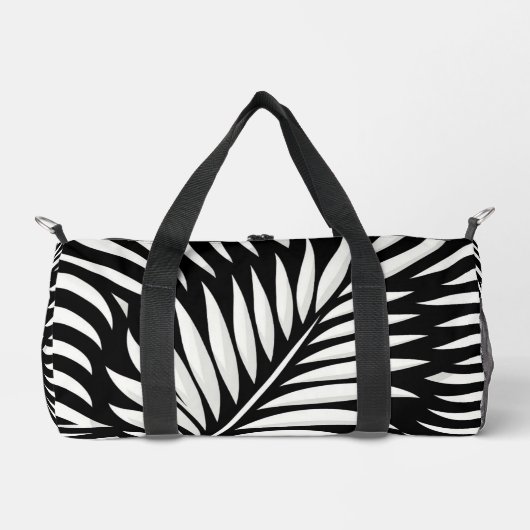 Leaf Zebra Stripes Stil Duffle Bag (Vorderseite)