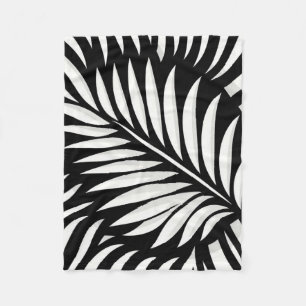 Leaf Zebra Stripes Stil Fleecedecke