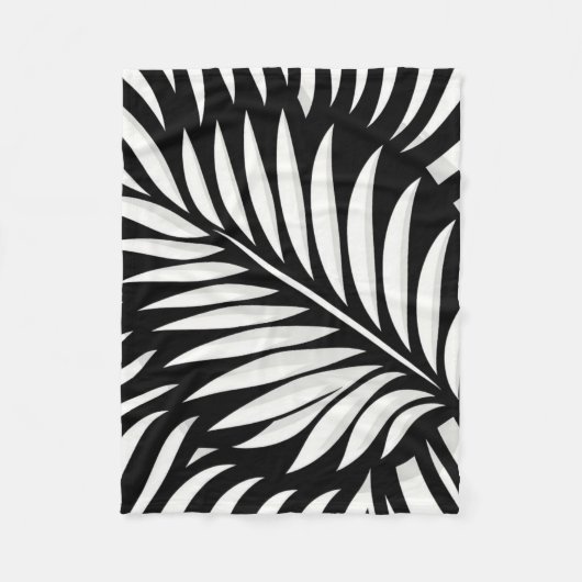 Leaf Zebra Stripes Stil Fleecedecke (Vorderseite)