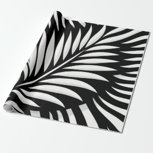 Leaf Zebra Stripes Stil Geschenkpapier