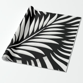 Leaf Zebra Stripes Stil Geschenkpapier