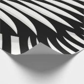 Leaf Zebra Stripes Stil Geschenkpapier (Ecke)