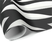Leaf Zebra Stripes Stil Geschenkpapier (Rolleneckpunkt)