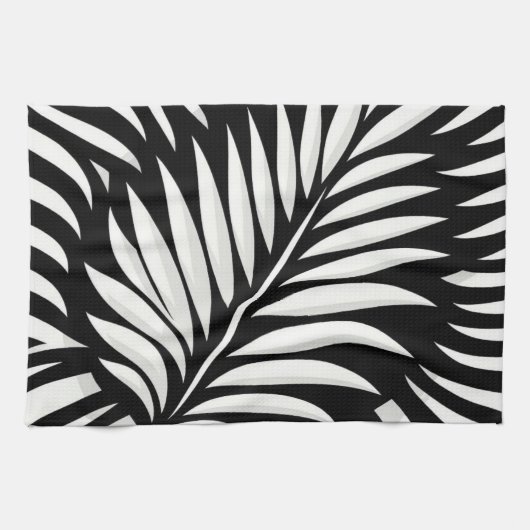 Leaf Zebra Stripes Stil Geschirrtuch (Horizontal)