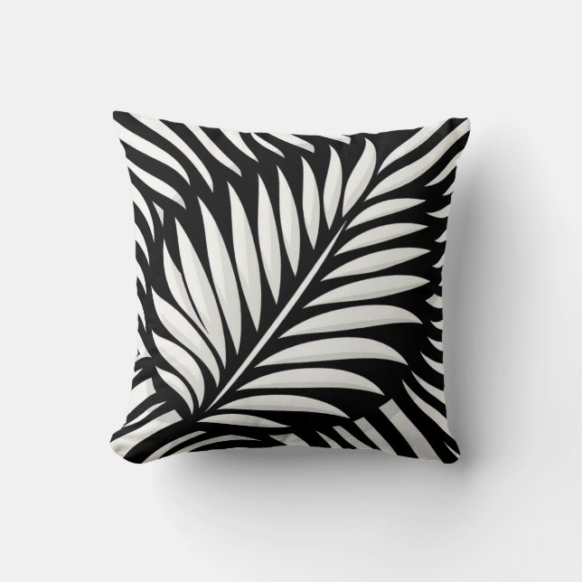 Leaf Zebra Stripes Stil Kissen (Vorderseite)