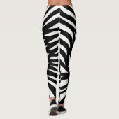 Leaf Zebra Stripes Stil Leggings (Rückseite)