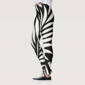 Leaf Zebra Stripes Stil Leggings (Links)