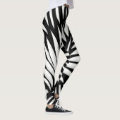 Leaf Zebra Stripes Stil Leggings (Rechts)