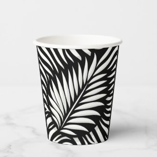 Leaf Zebra Stripes Stil Pappbecher