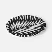 Leaf Zebra Stripes Stil Pappteller (Schrägansicht)