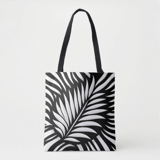 Leaf Zebra Stripes Stil Tasche (Vorderseite)