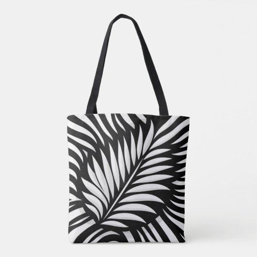 Leaf Zebra Stripes Stil Tasche (Rückseite)