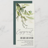 LEAFEN GOLD FOLIAGE WATERCOLOR VERLOBUNG EINLADUNG (Vorne/Hinten)