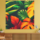 LEAFENBLÄTTER NATURE GARDEN LEINWANDDRUCK (Insitu (Wohnzimmer))